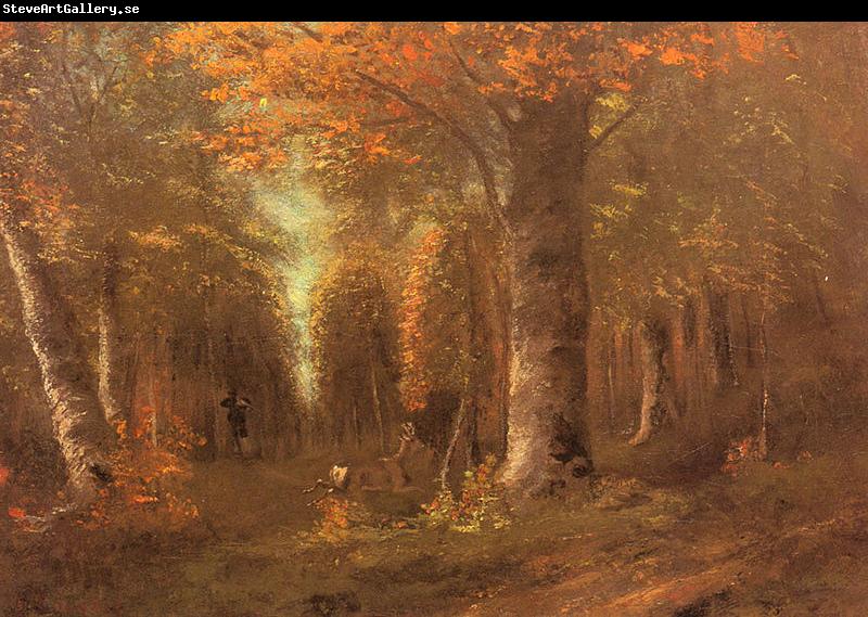 Courbet, Gustave Forest in Autumn